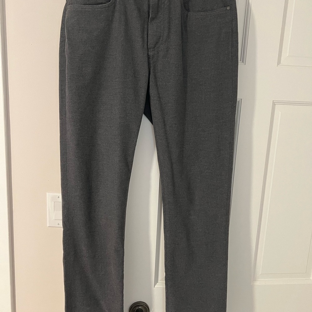 Brooks Brothers Gray Straight-Leg Trousers